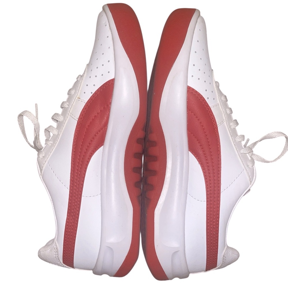 Puma Girls Retro Sneakers In White and Red - Picture 5 of 9